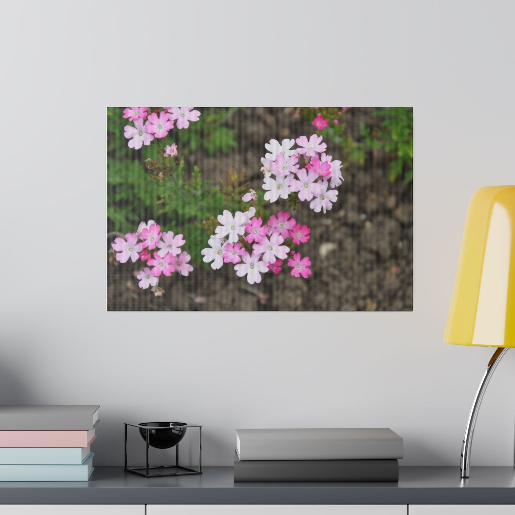 Verbena Aztec Pink Flowers Canvas - The Trio Synergize Group