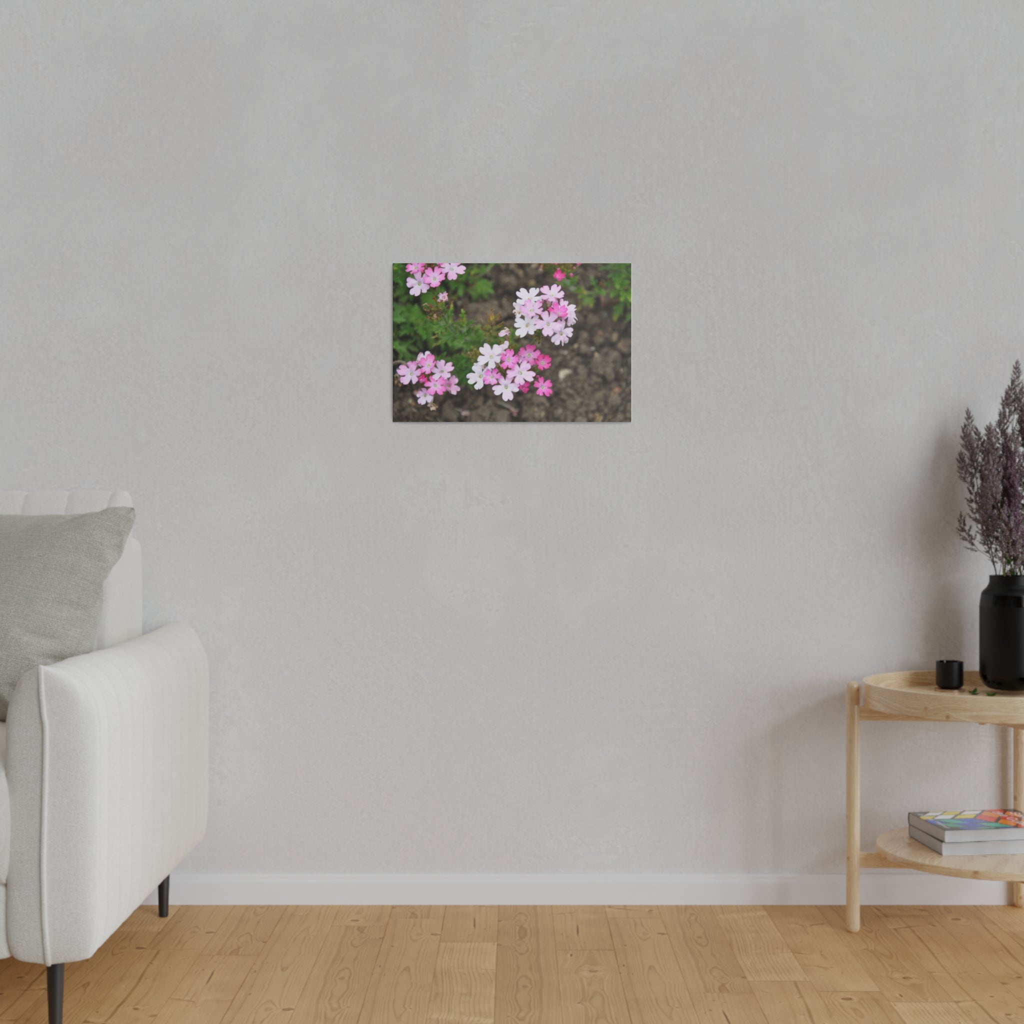 Verbena Aztec Pink Flowers Canvas - The Trio Synergize Group