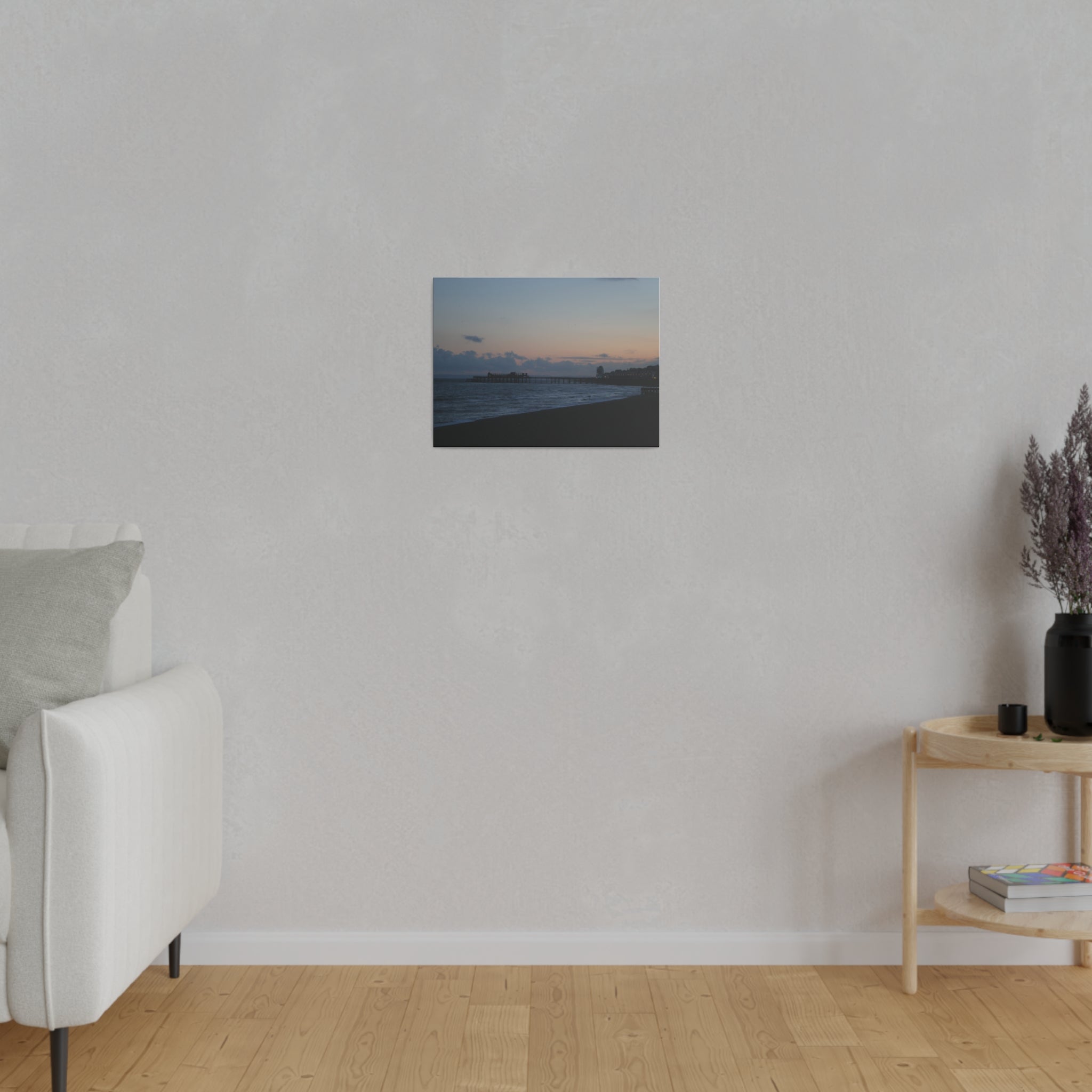 View Of Hasting's Seafront And Pier At Sunset Canvas - The Trio Synergize Group