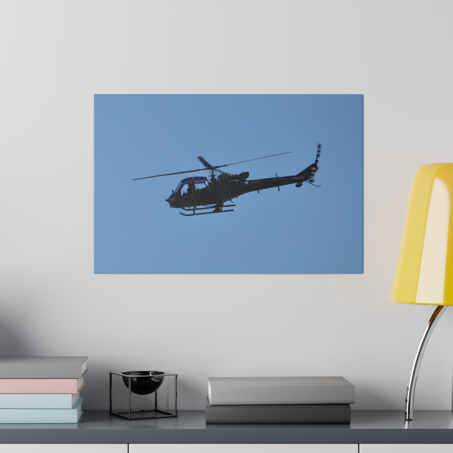 Westland Scout Helicopter Flying Left Close Up Canvas - The Trio Synergize Group
