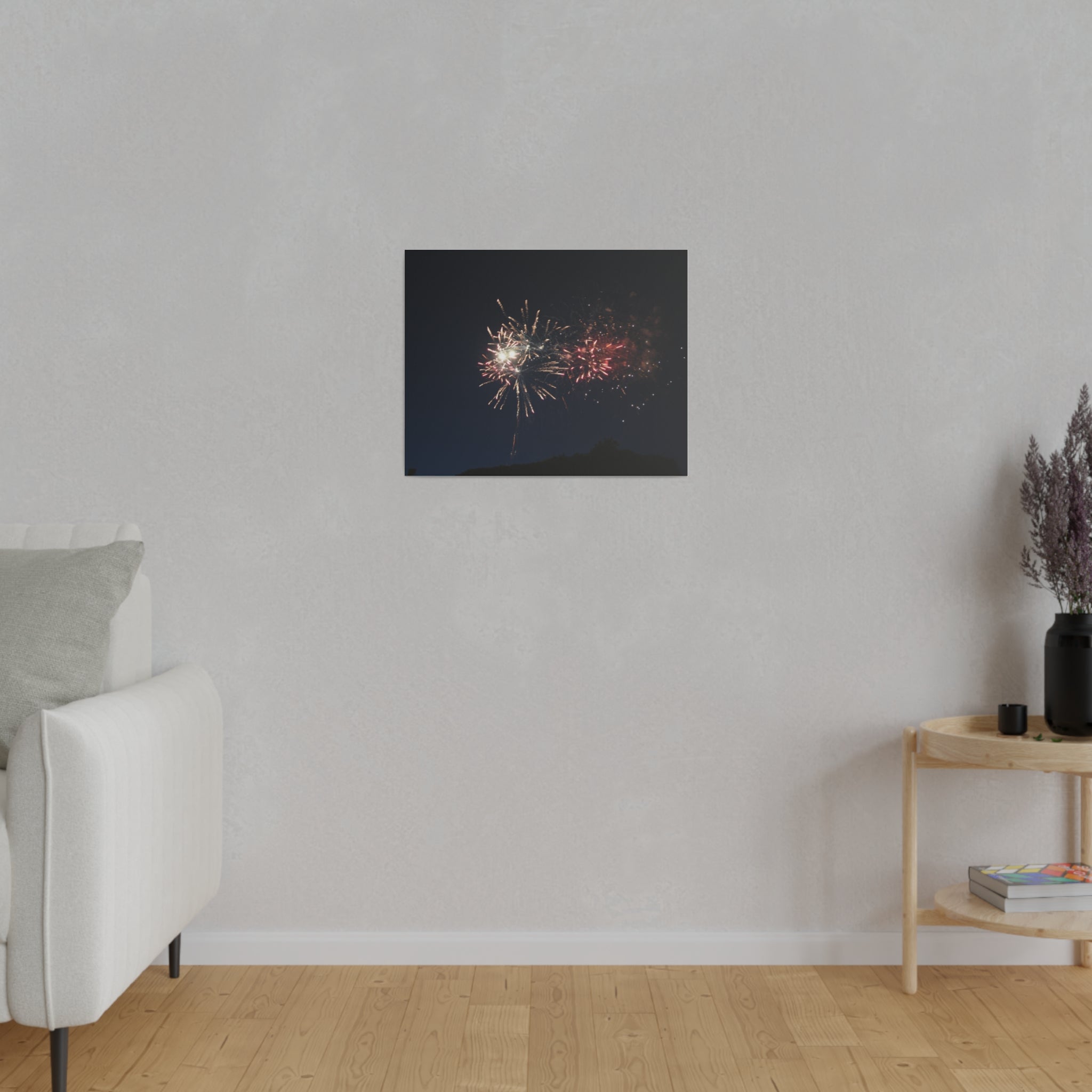White, Orange And Red Fireworks Canvas - The Trio Synergize Group