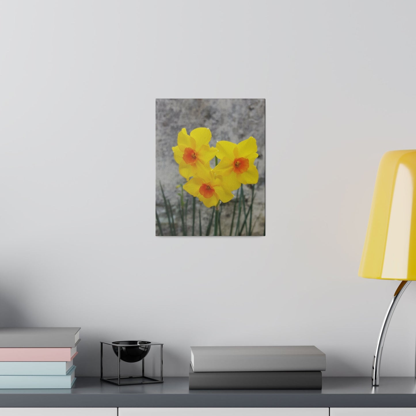 Three Yellow Daffodils Canvas Print - The Trio Synergize Group