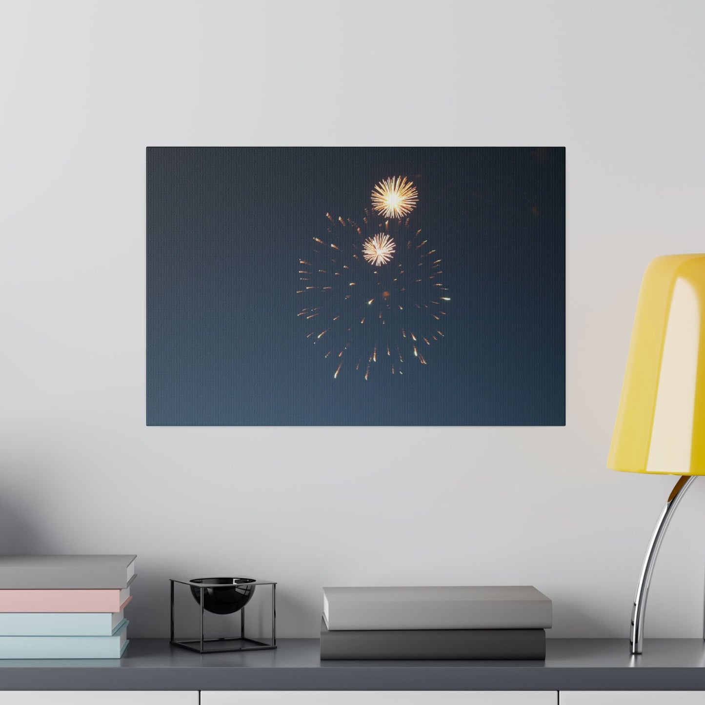 Yellowy-Orange Firework Canvas - The Trio Synergize Group