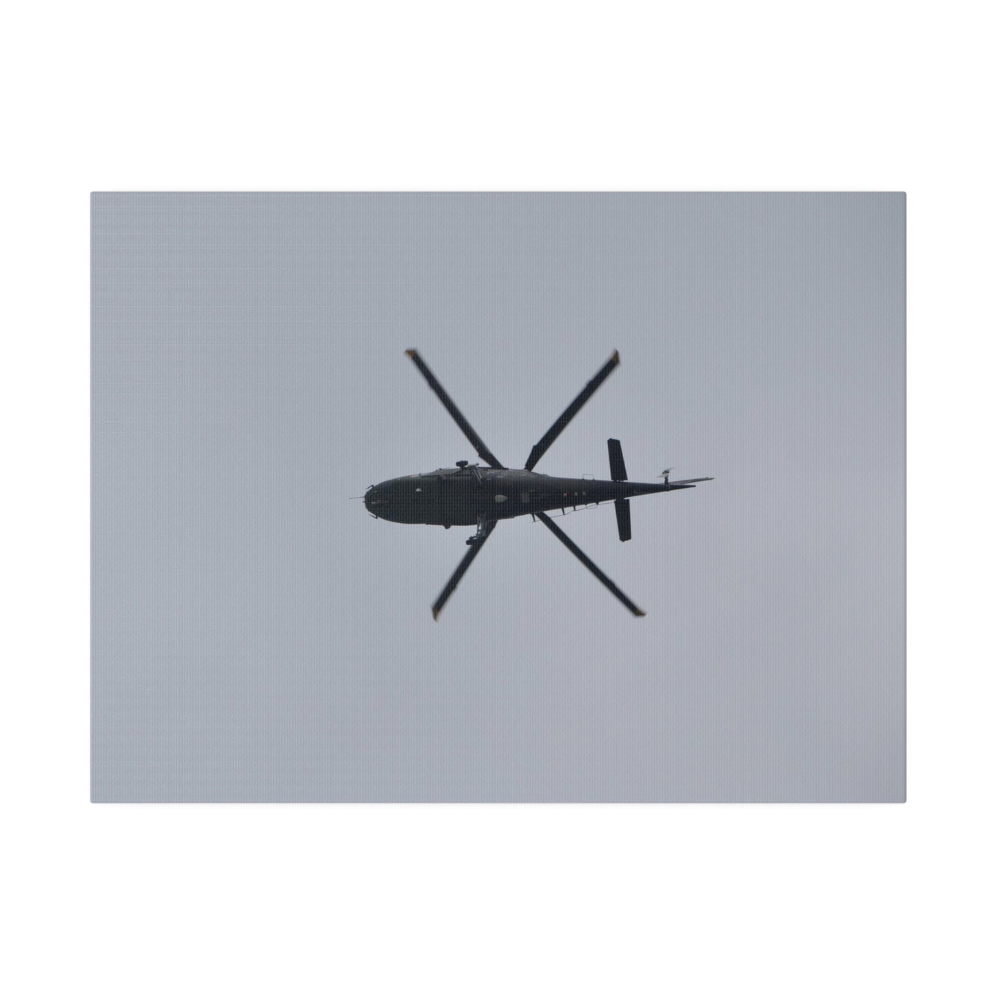 Lynx Helicopter Looping Around To The Right, With A View Of The Undercarriage Canvas