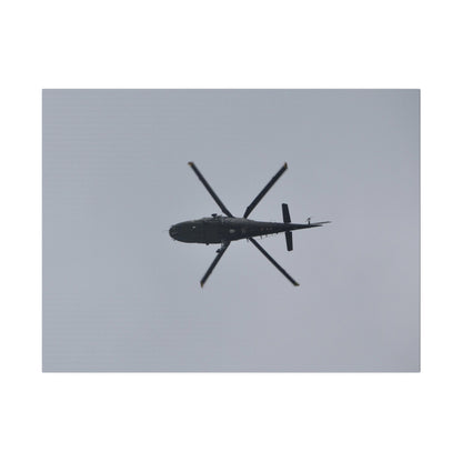 Lynx Helicopter Looping Around To The Right, With A View Of The Undercarriage Canvas