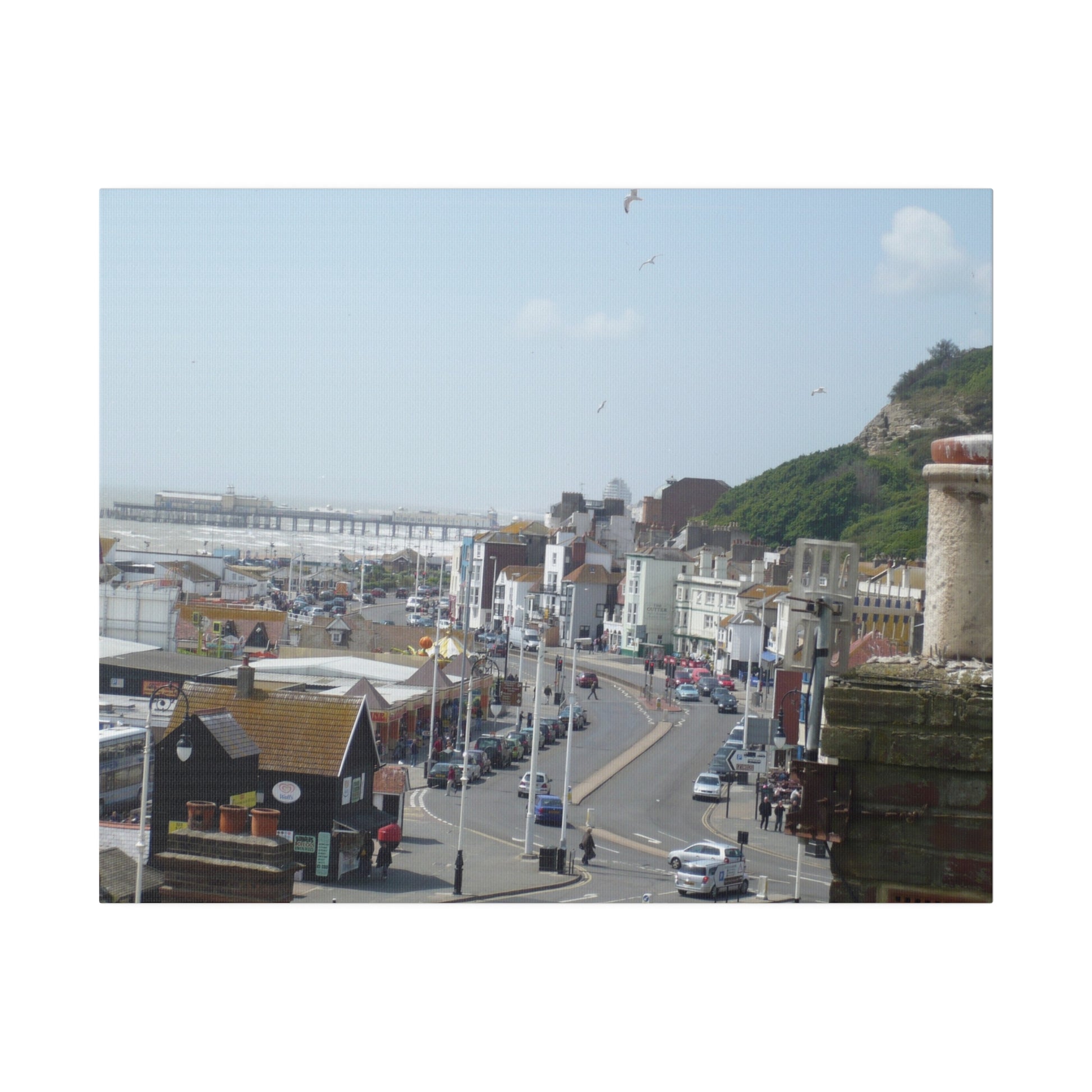 Hastings Sea Front And Old Pier Pre Fire Canvas - The Trio Synergize Group
