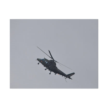 Lynx Helicopter Ascending With Side View Canvas