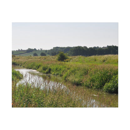 Countryside Landscape With A River Canvas