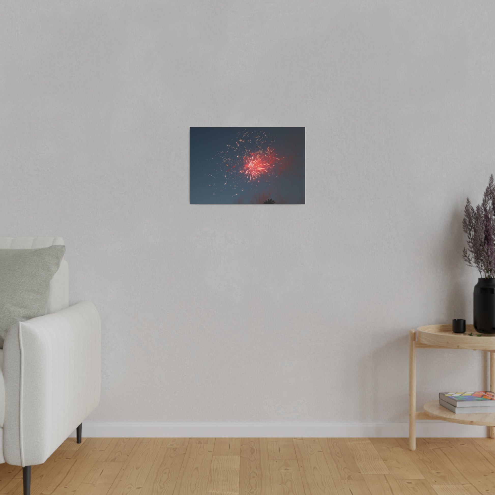 Sparking Red Firework Canvas Print - The Trio Synergize Group