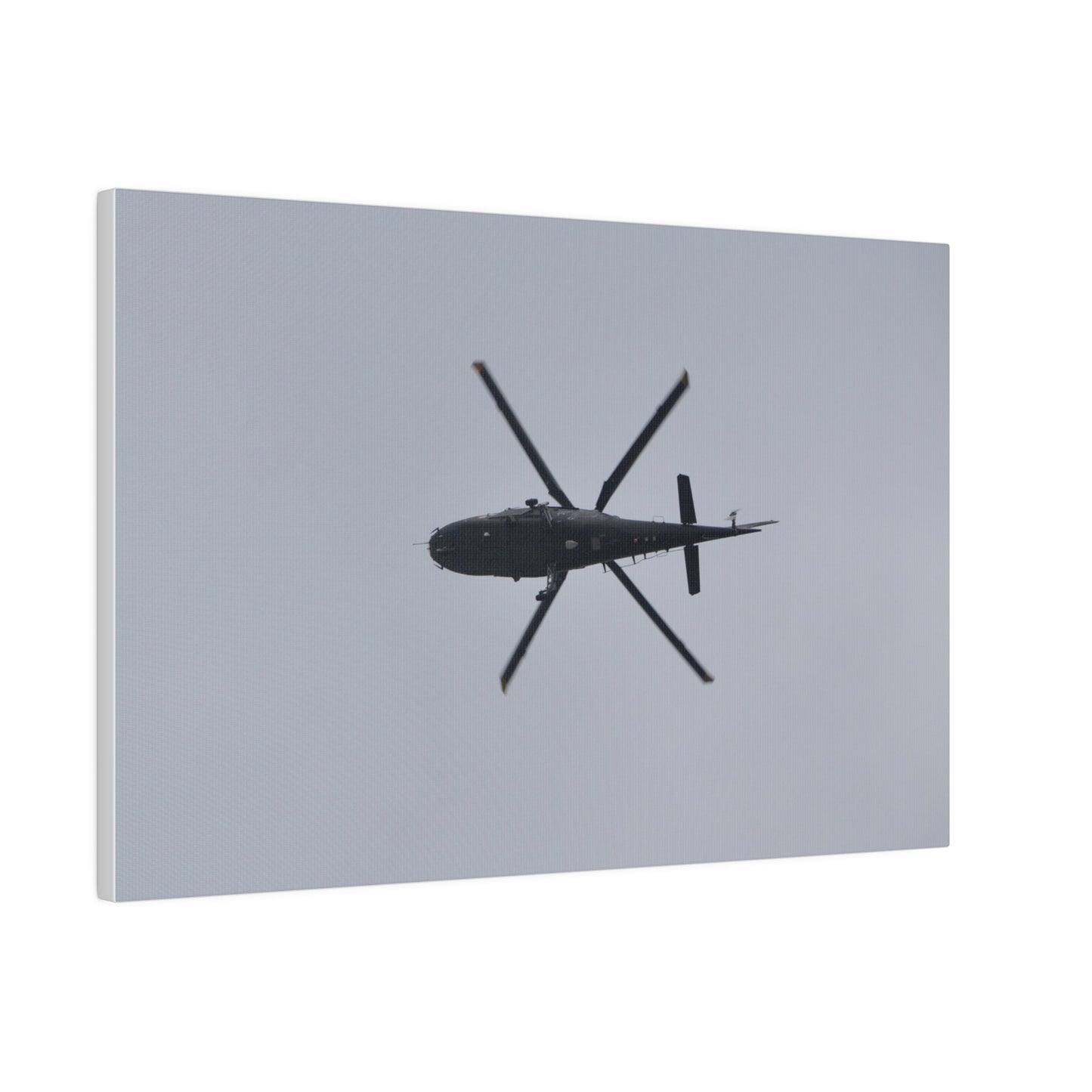Lynx Helicopter Looping Around To The Right, With A View Of The Undercarriage Canvas