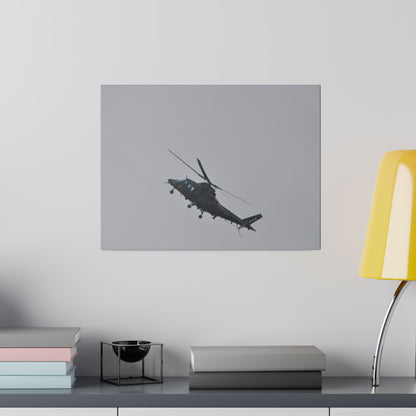 Lynx Helicopter Ascending With Side View Canvas
