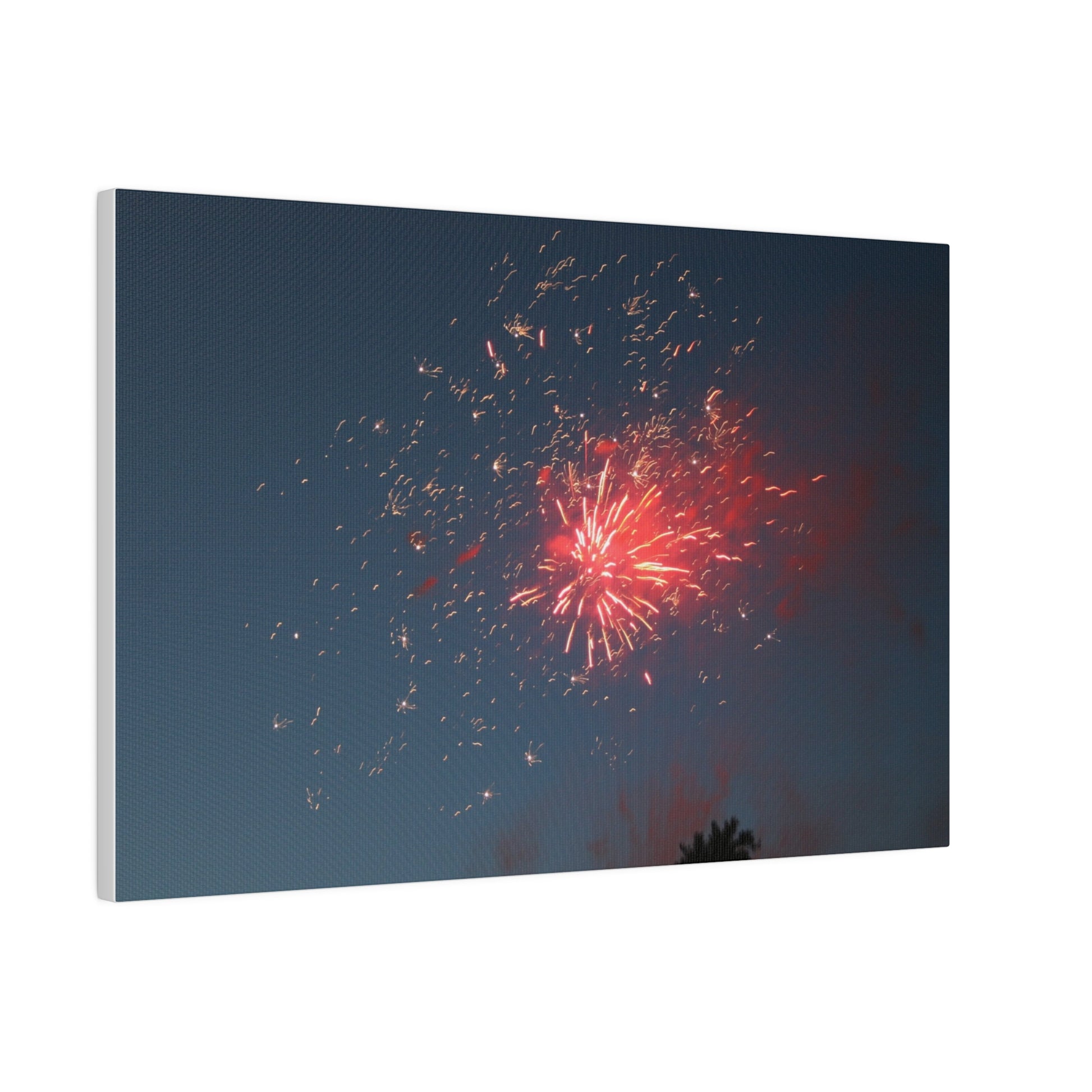 Sparking Red Firework Canvas Print - The Trio Synergize Group