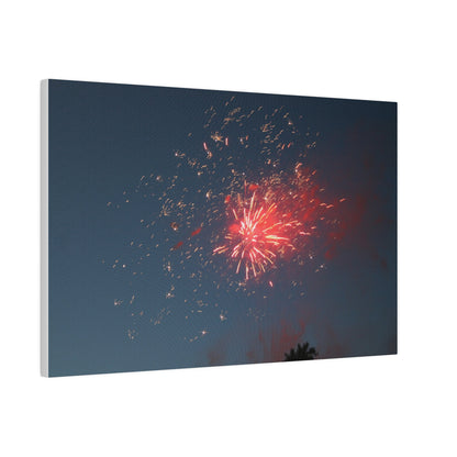 Sparking Red Firework Canvas Print - The Trio Synergize Group