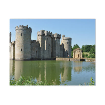 Front Of Bodiam Castle With An Archer Canvas
