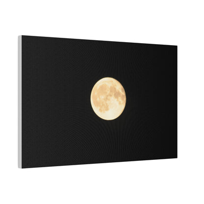 White Full Moon Canvas