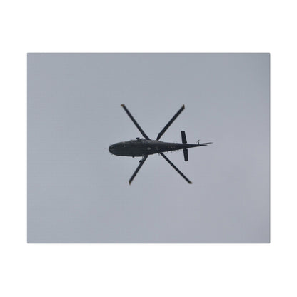 Lynx Helicopter Looping Around To The Right, With A View Of The Undercarriage Canvas