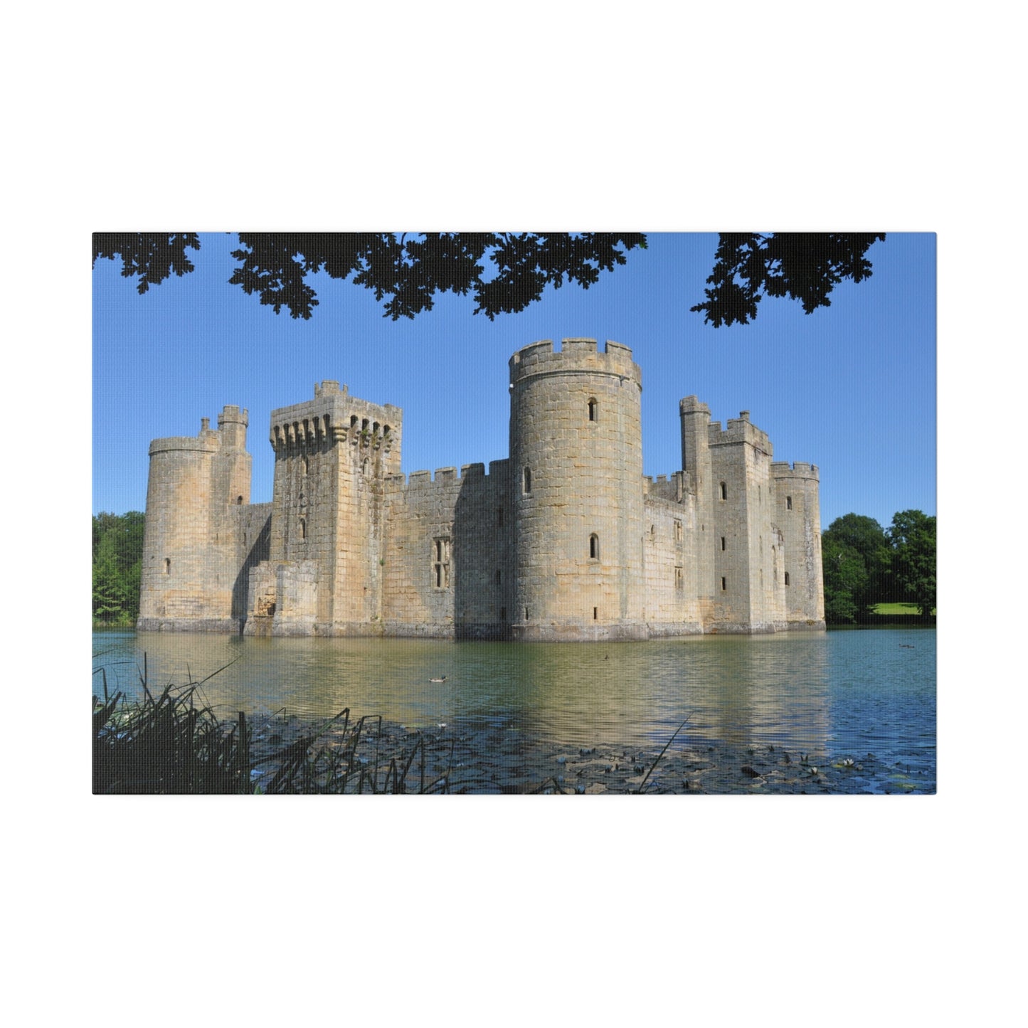 Bodiam Castle Side Angle Through Trees Canvas