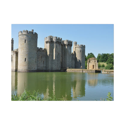 Front Of Bodiam Castle With An Archer Canvas