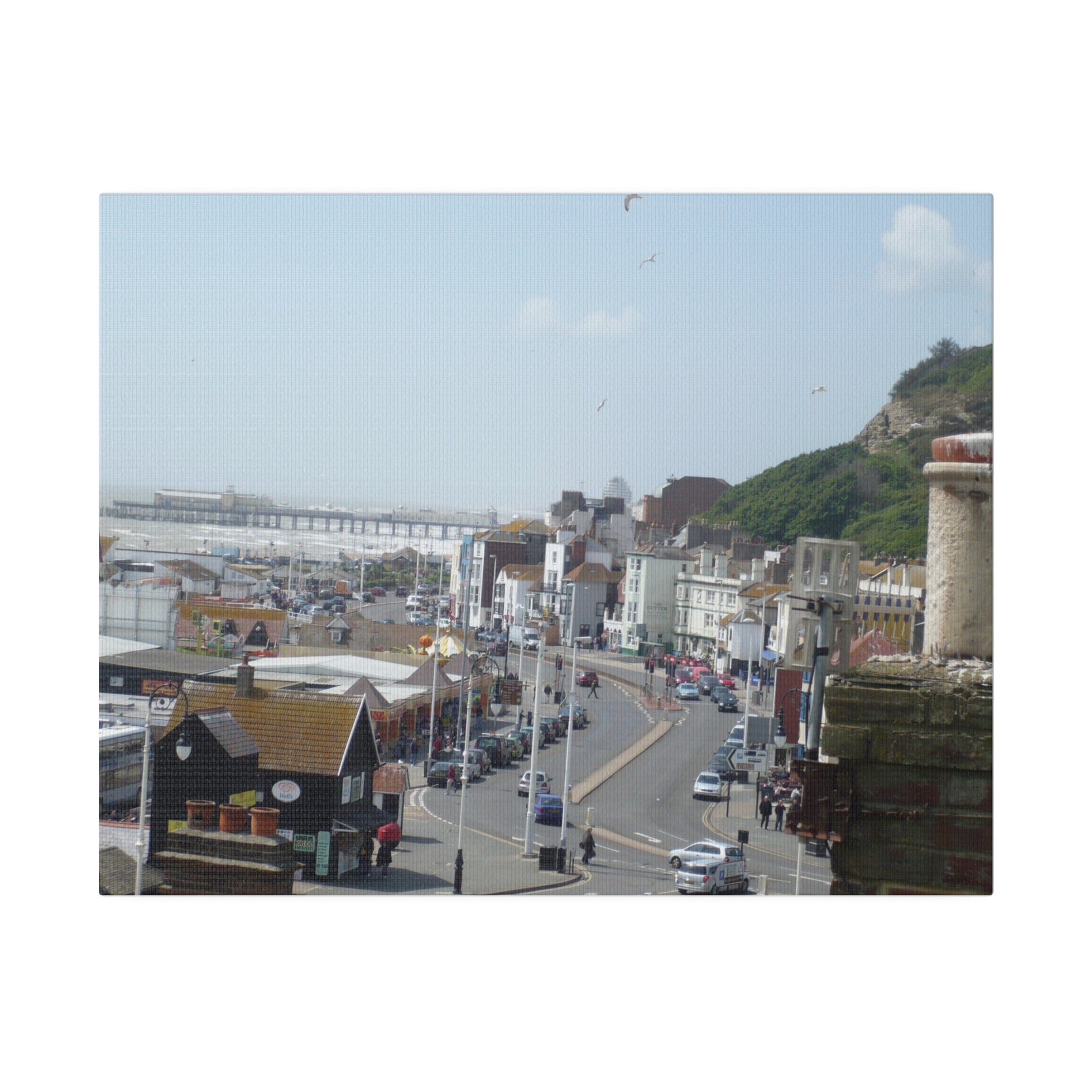 Hastings Sea Front And Old Pier Pre Fire Canvas - The Trio Synergize Group