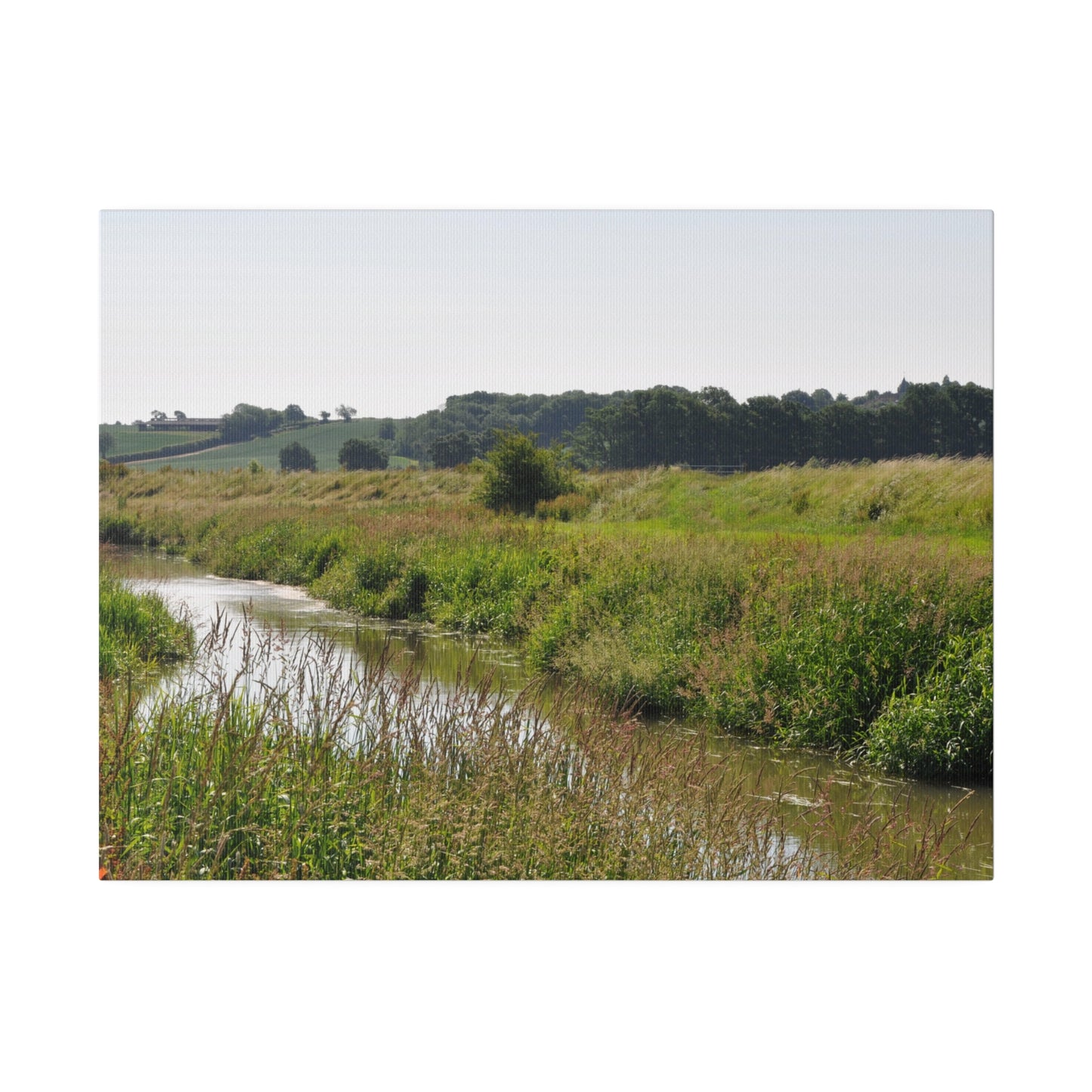Countryside Landscape With A River Canvas