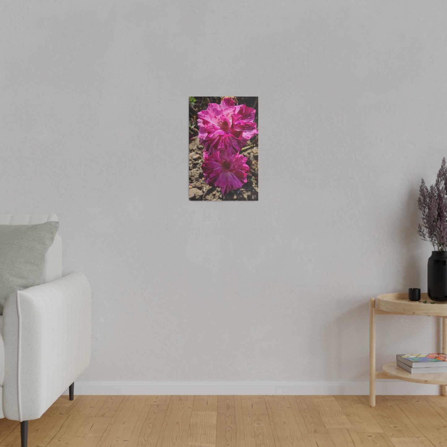 Two Pink French Roses Canvas Print - The Trio Synergize Group