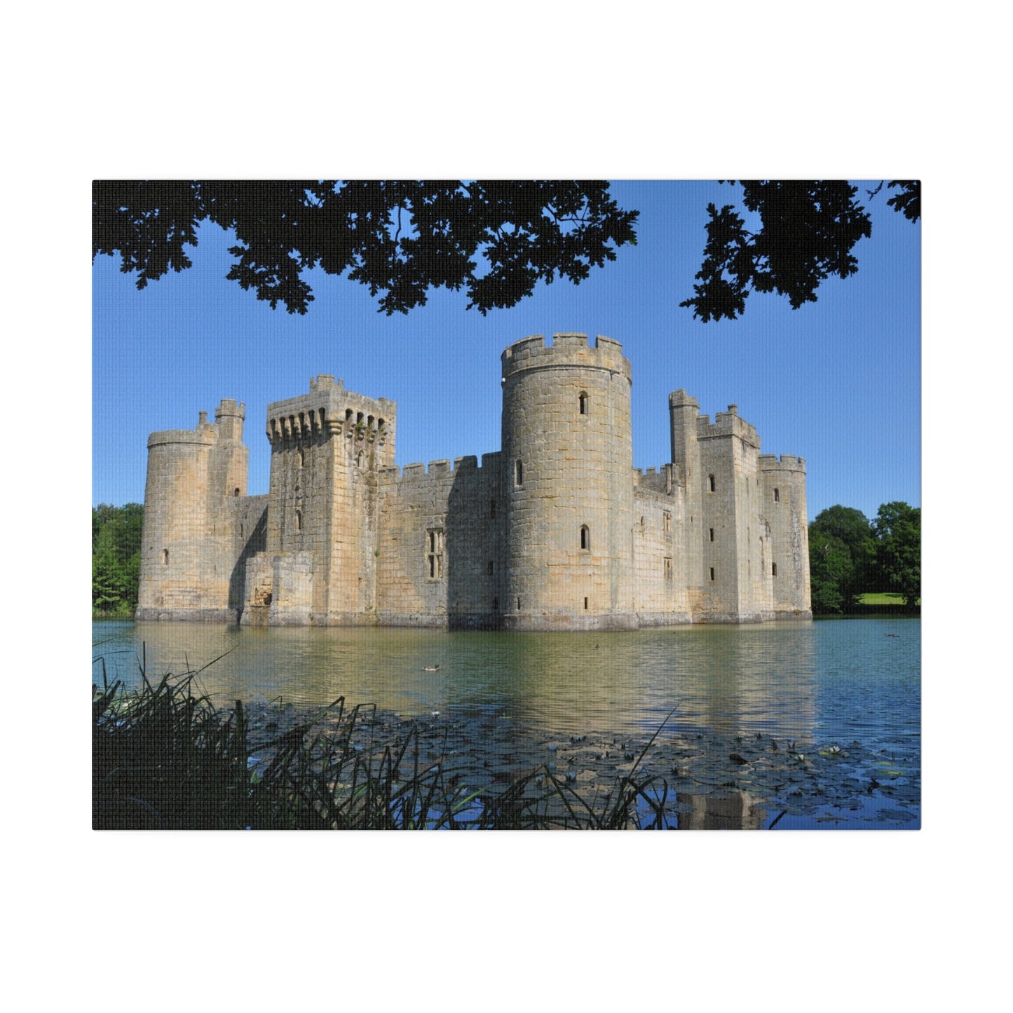 Bodiam Castle Side Angle Through Trees Canvas