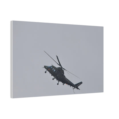 Lynx Helicopter Ascending With Side View Canvas