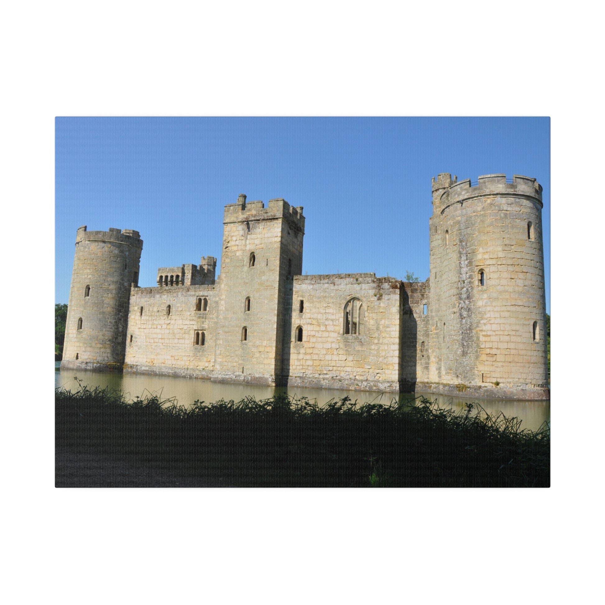 Bodiam Castle Side View Up Close Canvas - The Trio Synergize Group