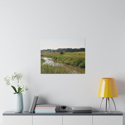 Countryside Landscape With A River Canvas