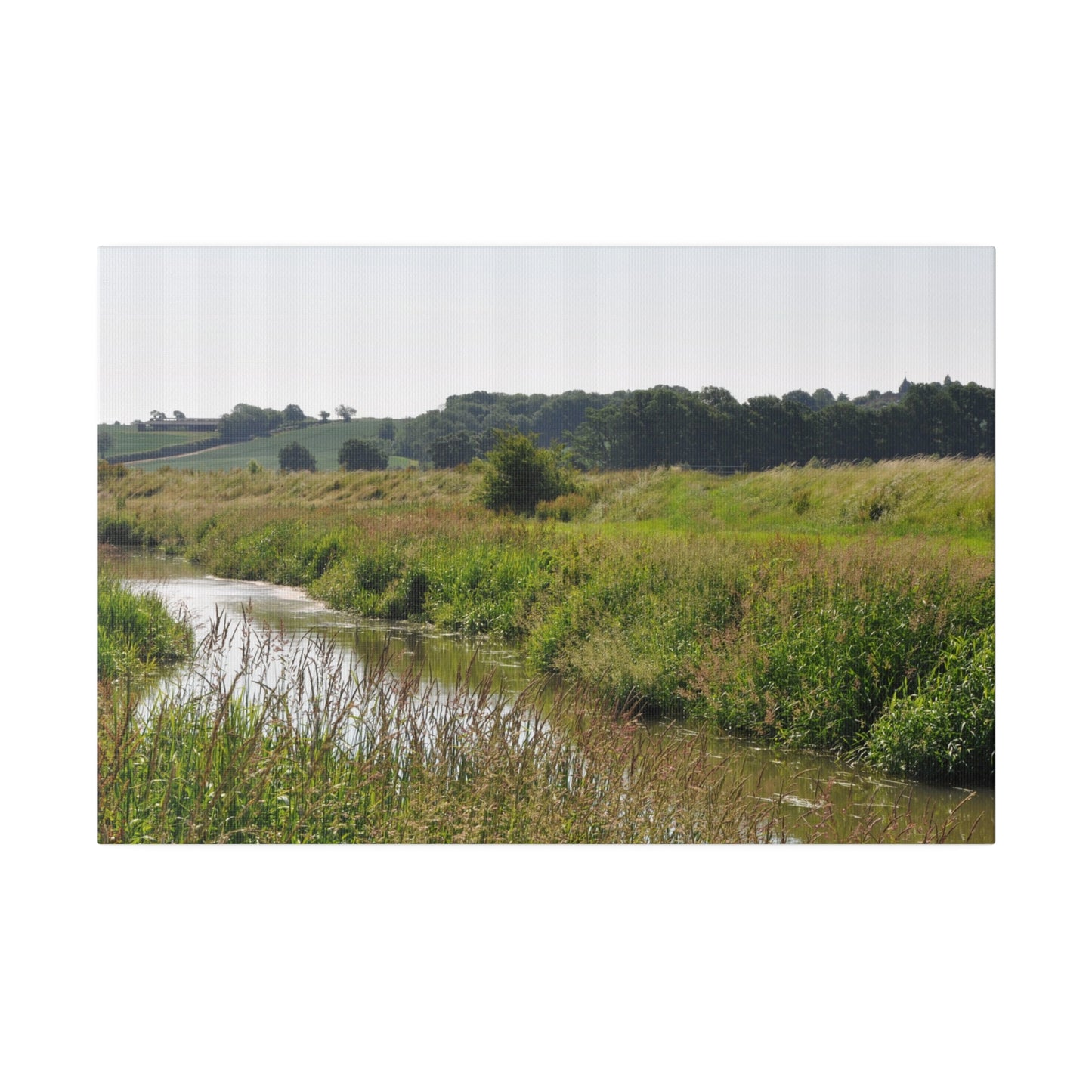Countryside Landscape With A River Canvas