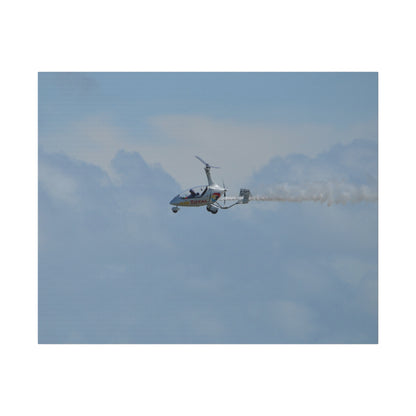 AutoGyro Flying From The Right With Smoke Canvas