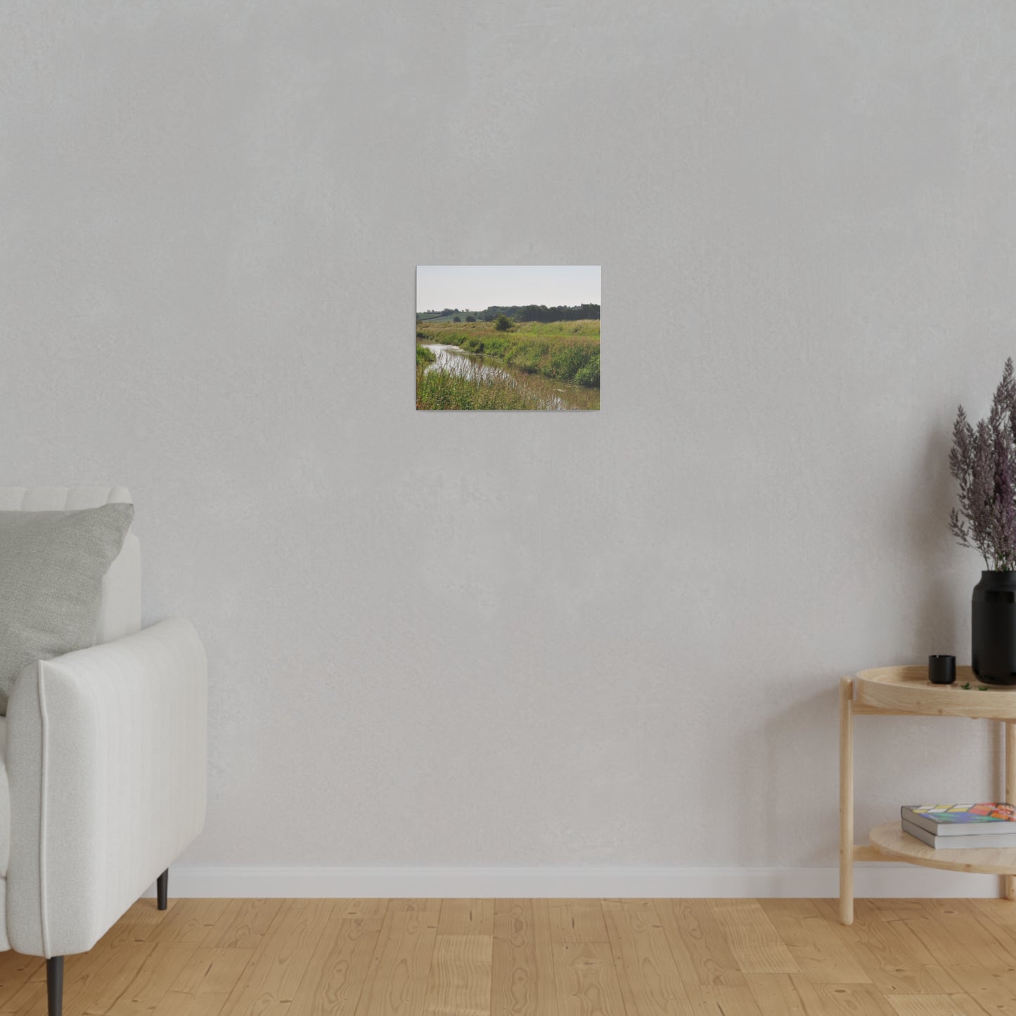 Countryside Landscape With A River Canvas
