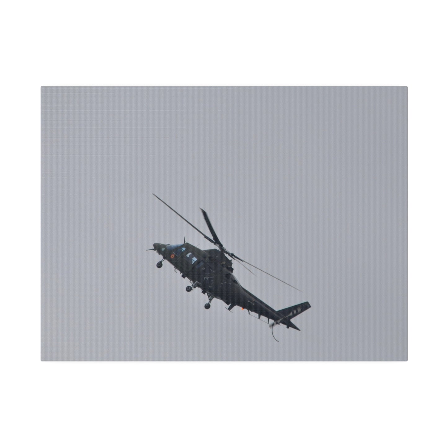 Lynx Helicopter Ascending With Side View Canvas