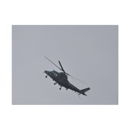 Lynx Helicopter Ascending With Side View Canvas