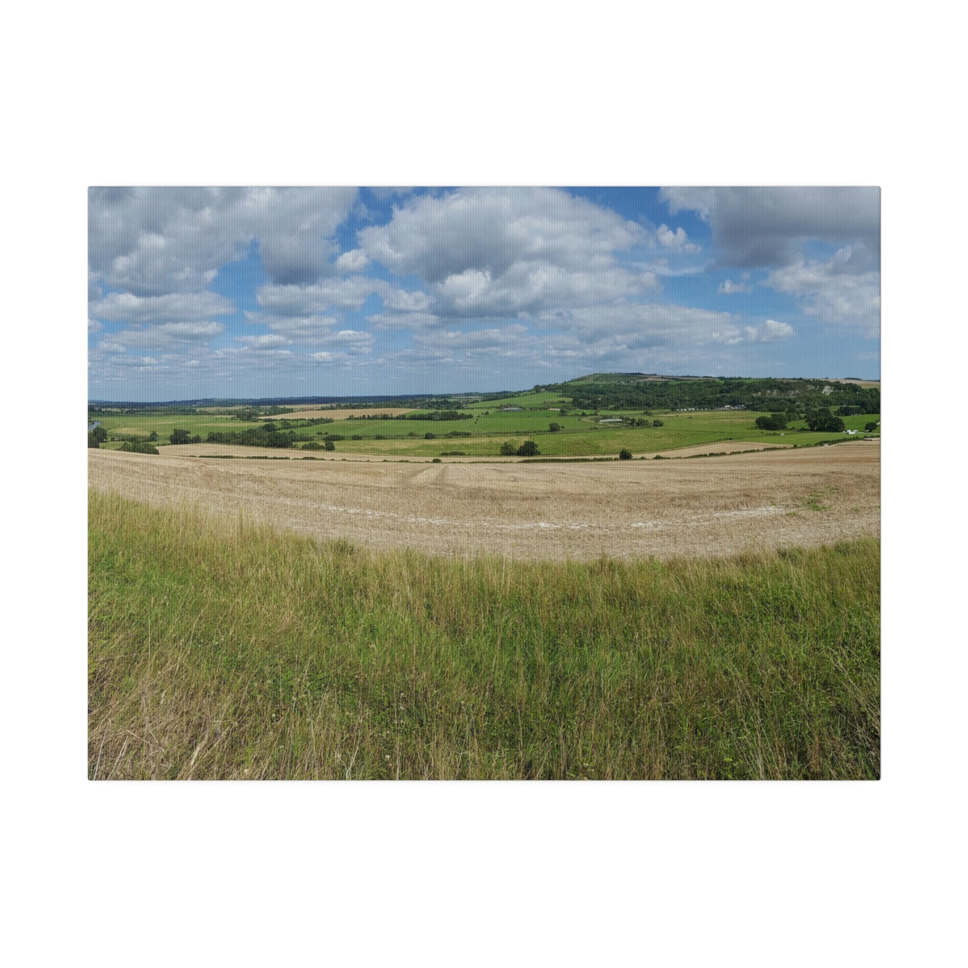 Countryside Fields Landscape, Vast Fields & Hills Canvas - The Trio Synergize Group