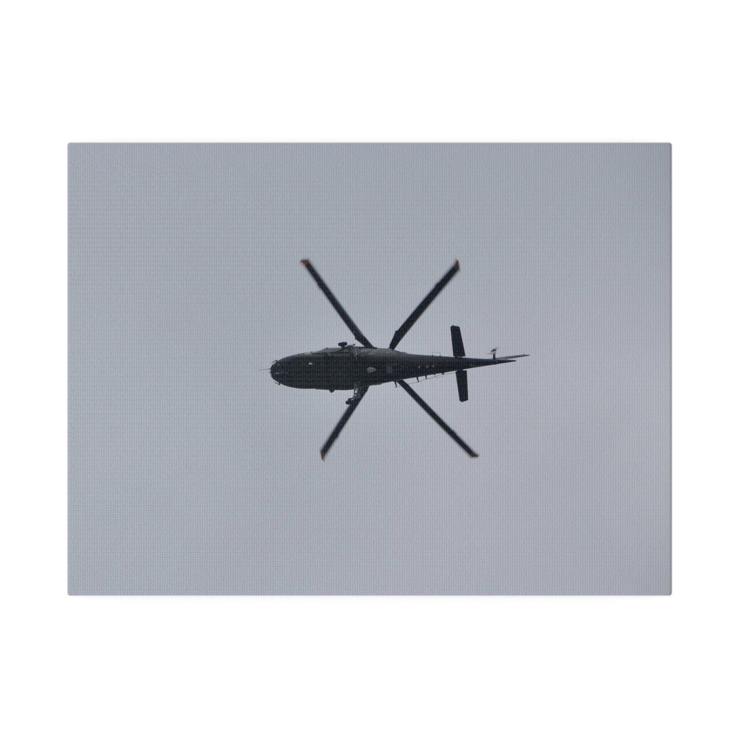 Lynx Helicopter Looping Around To The Right, With A View Of The Undercarriage Canvas
