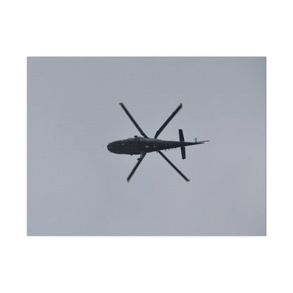 Lynx Helicopter Looping Around To The Right, With A View Of The Undercarriage Canvas