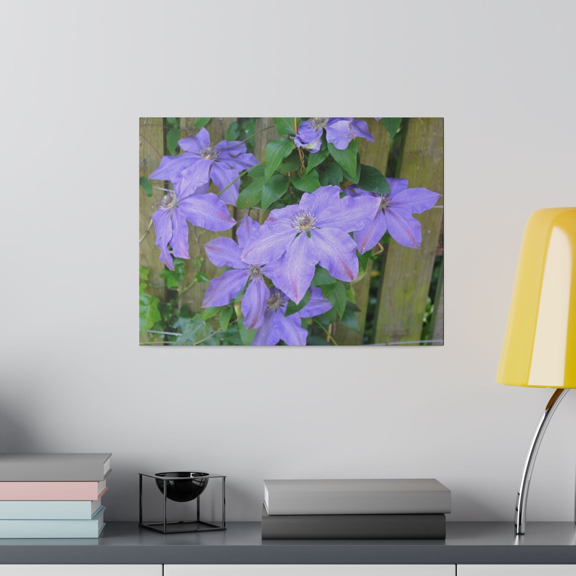 Cluster Of Purple Asian Virginsbower Canvas - The Trio Synergize Group