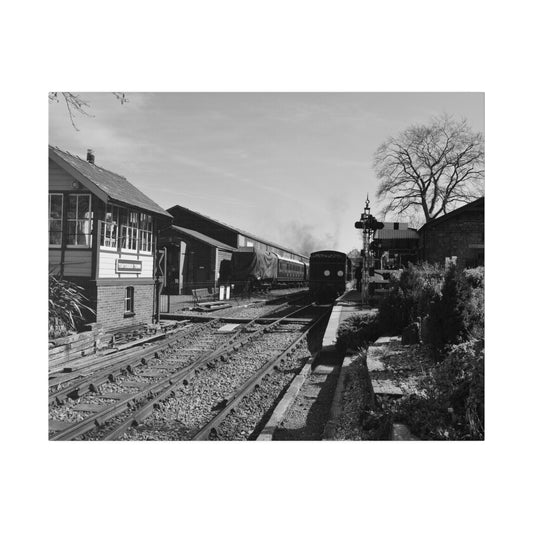 Bodiam Station Black & White, Matte Canvas - The Trio Synergize Group
