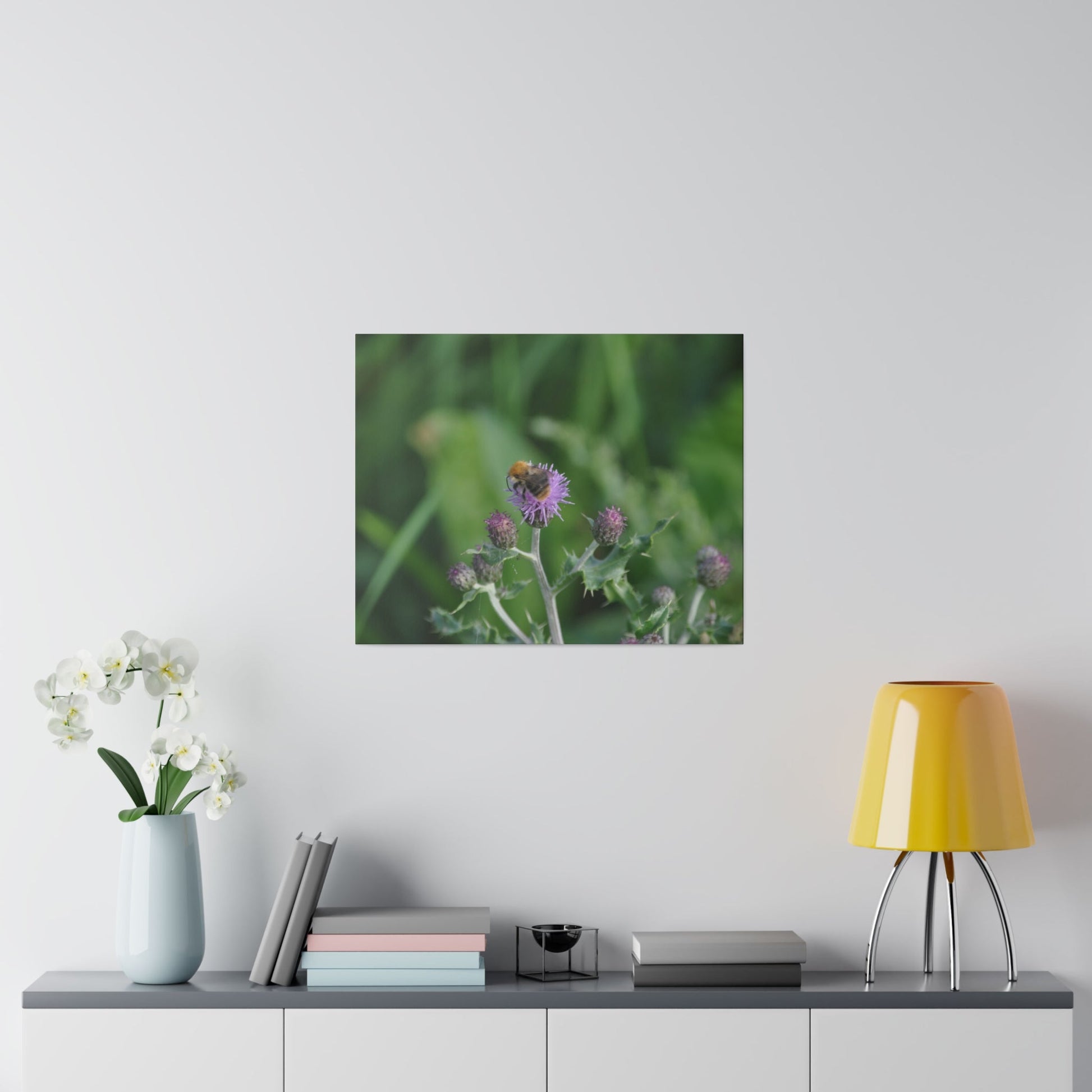 Bumblebee On A Flower, Matte Canvas, Stretched, 0.75" - The Trio Synergize Group