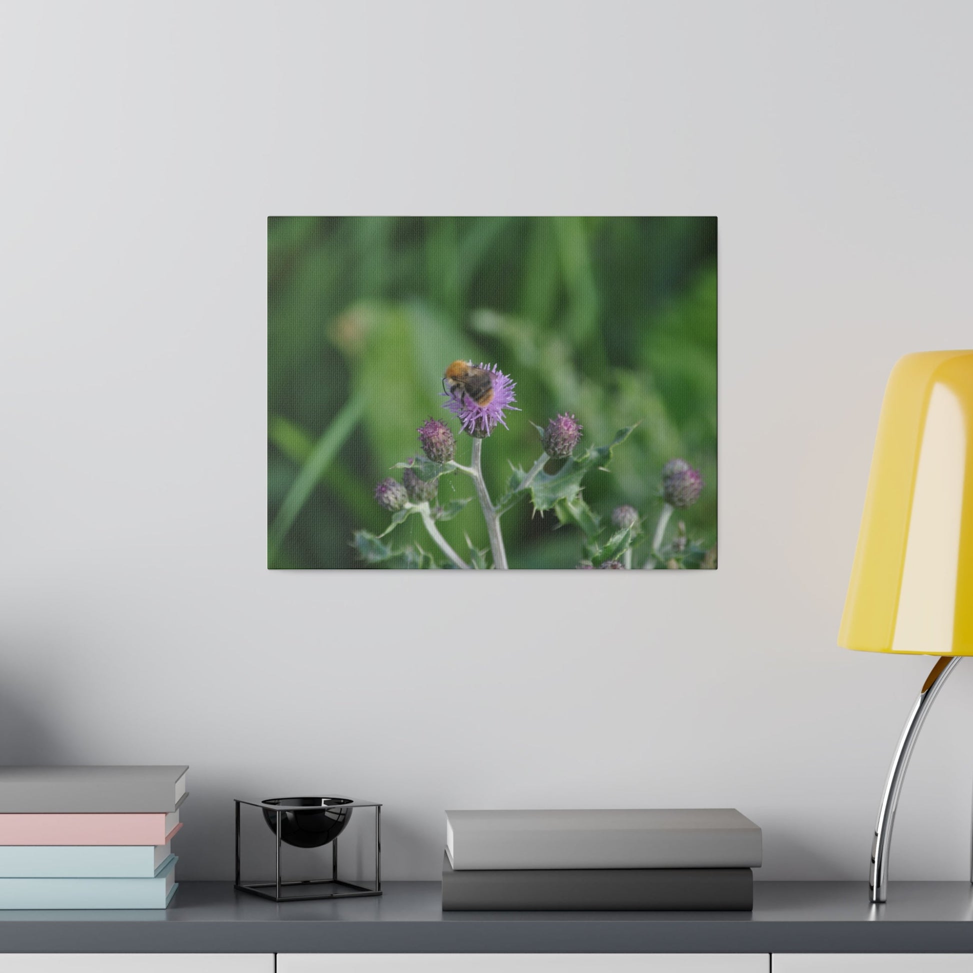 Bumblebee On A Flower, Matte Canvas, Stretched, 0.75" - The Trio Synergize Group