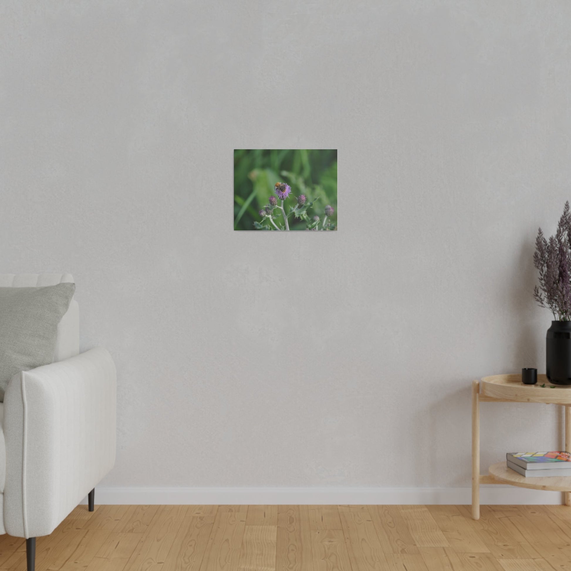 Bumblebee On A Flower, Matte Canvas, Stretched, 0.75" - The Trio Synergize Group