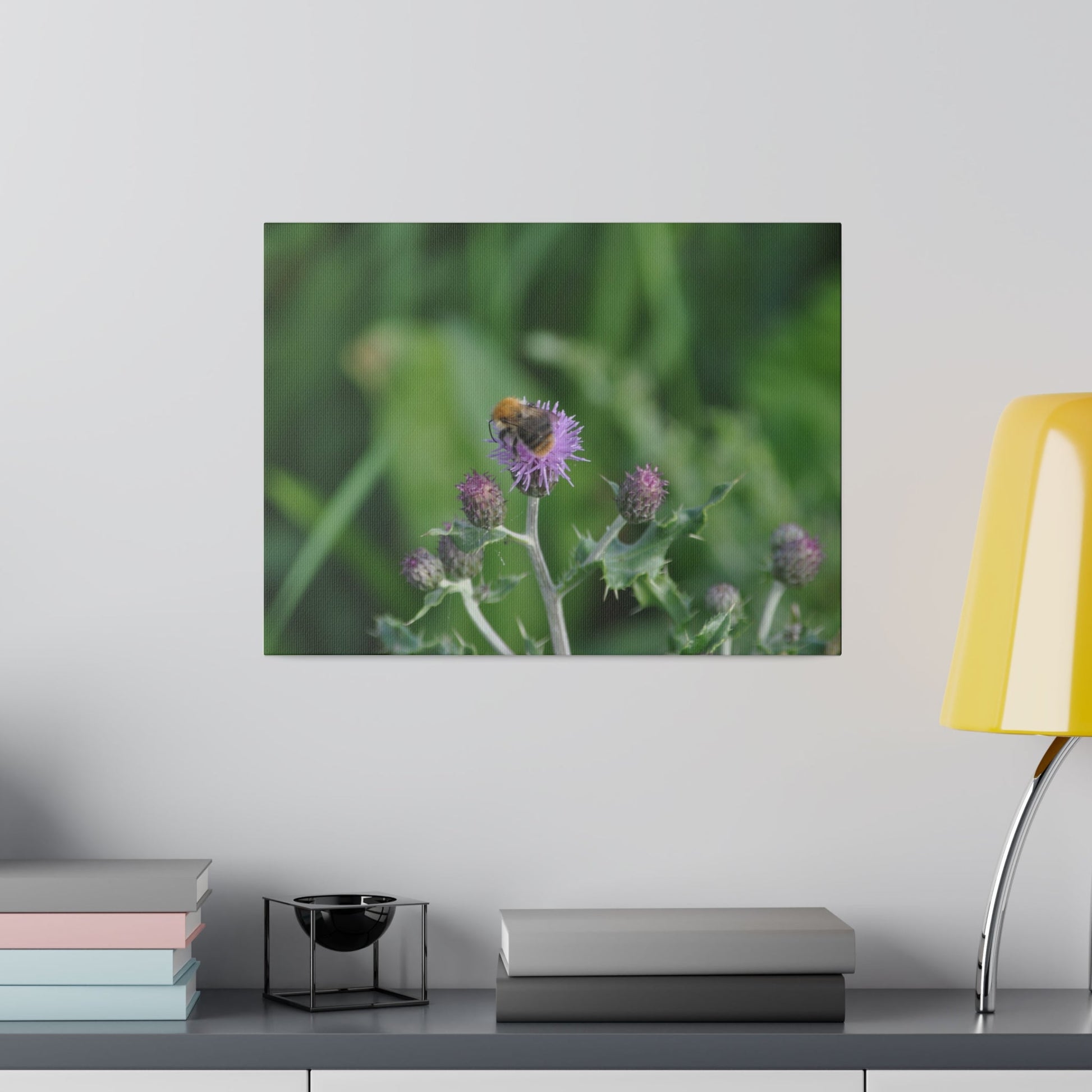 Bumblebee On A Flower, Matte Canvas, Stretched, 0.75" - The Trio Synergize Group