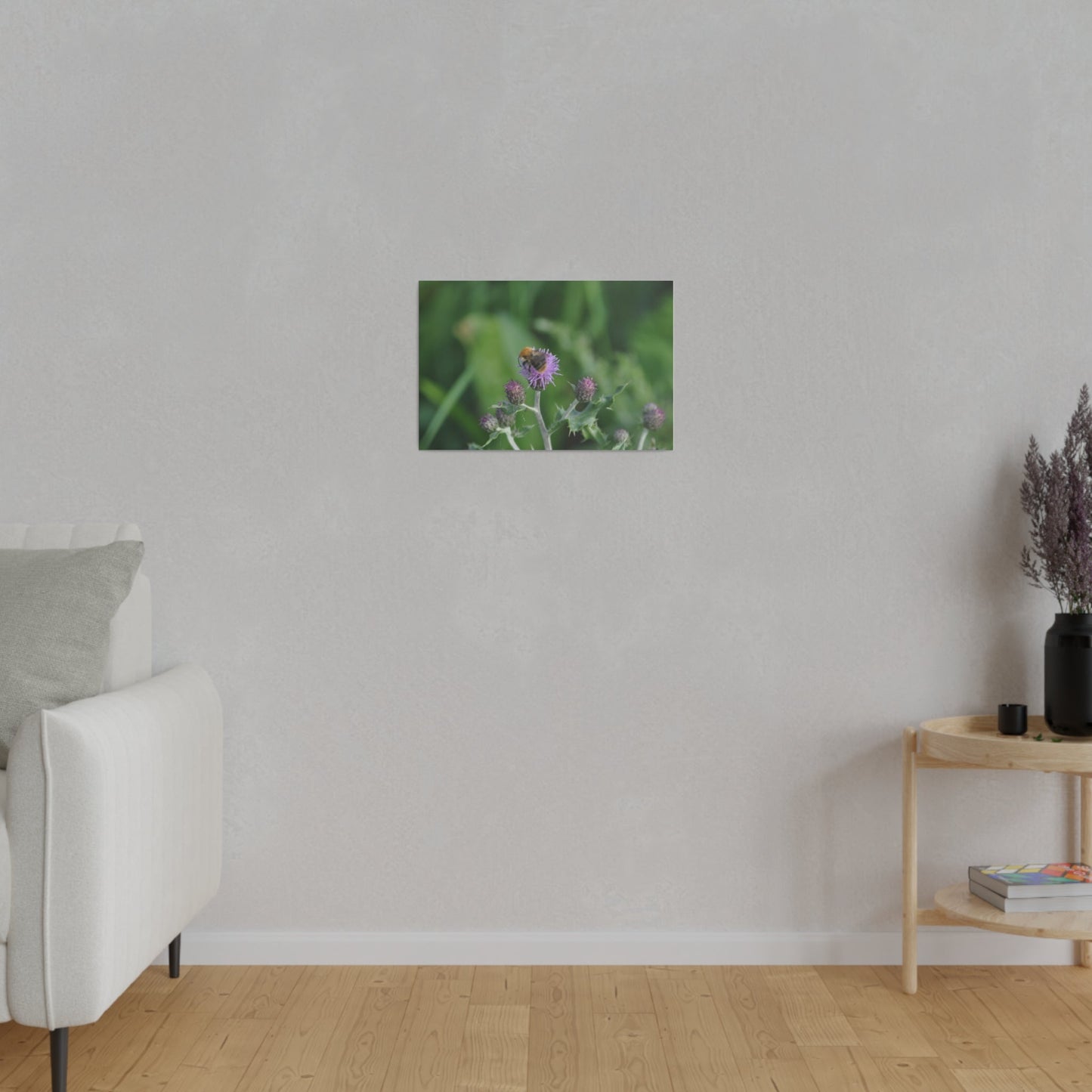 Bumblebee On A Flower, Matte Canvas, Stretched, 0.75" - The Trio Synergize Group