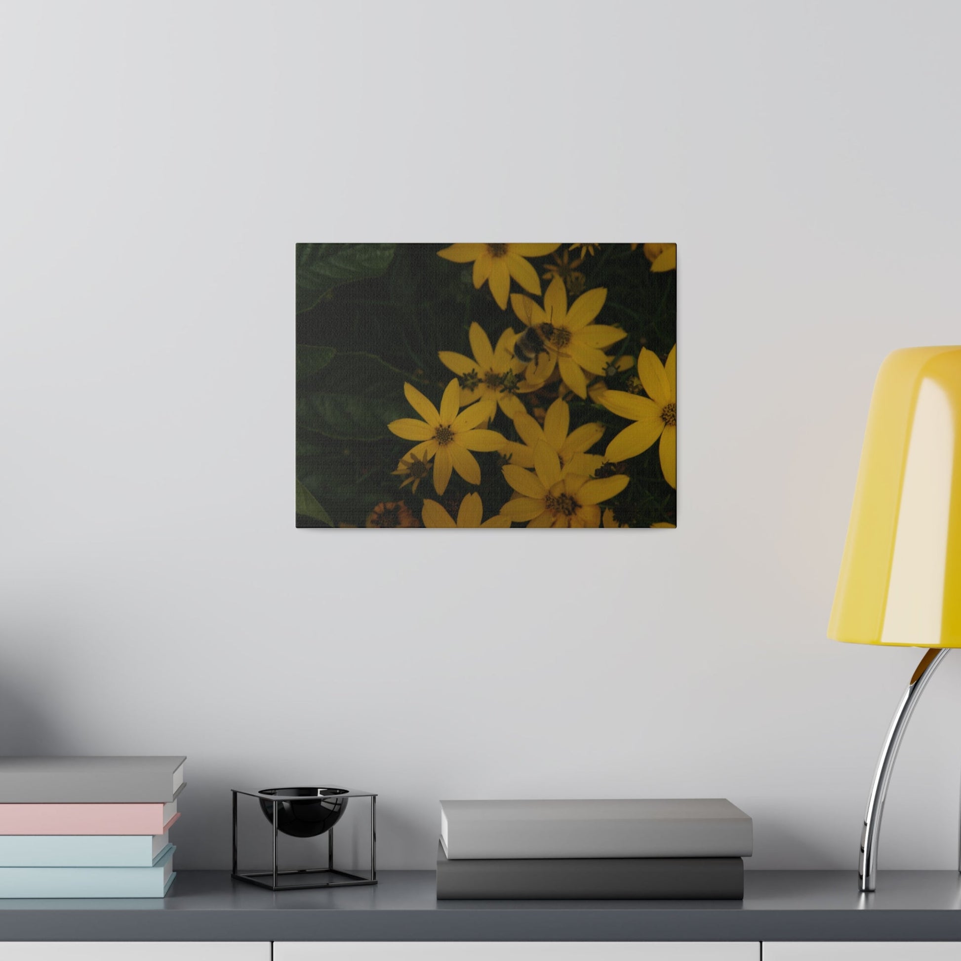 Bumblebee on Flower, Matte Canvas, Stretched, 0.75" - The Trio Synergize Group