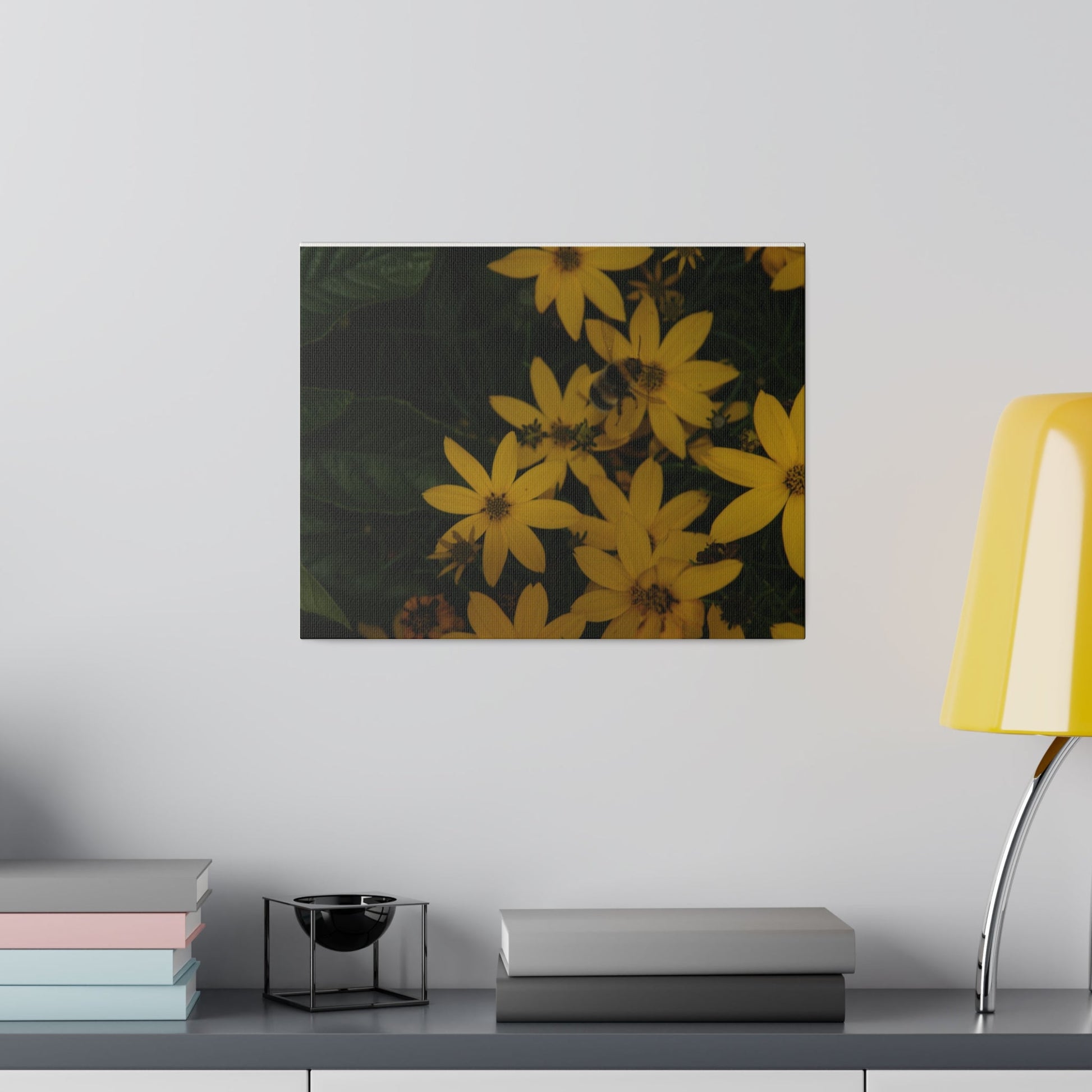 Bumblebee on Flower, Matte Canvas, Stretched, 0.75" - The Trio Synergize Group