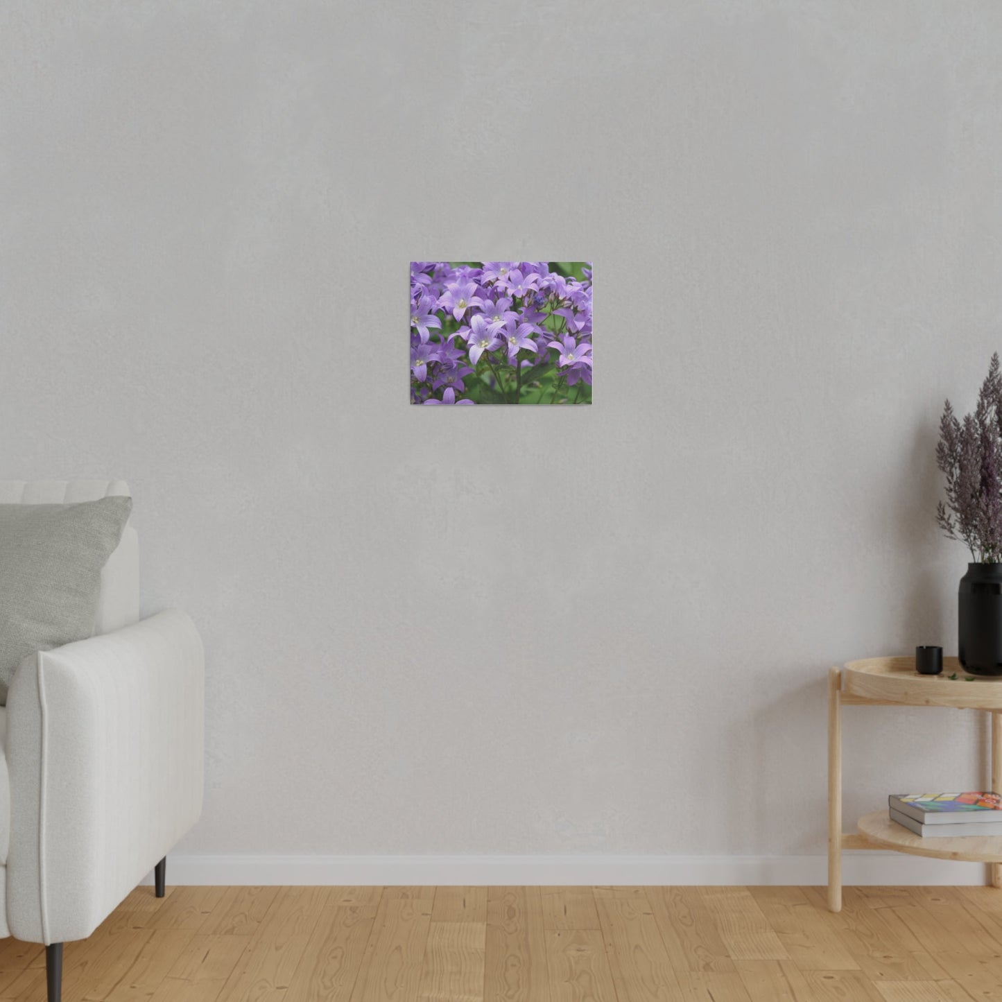 Campanula Lactiflora, Matte Canvas, Stretched, 0.75" - The Trio Synergize Group