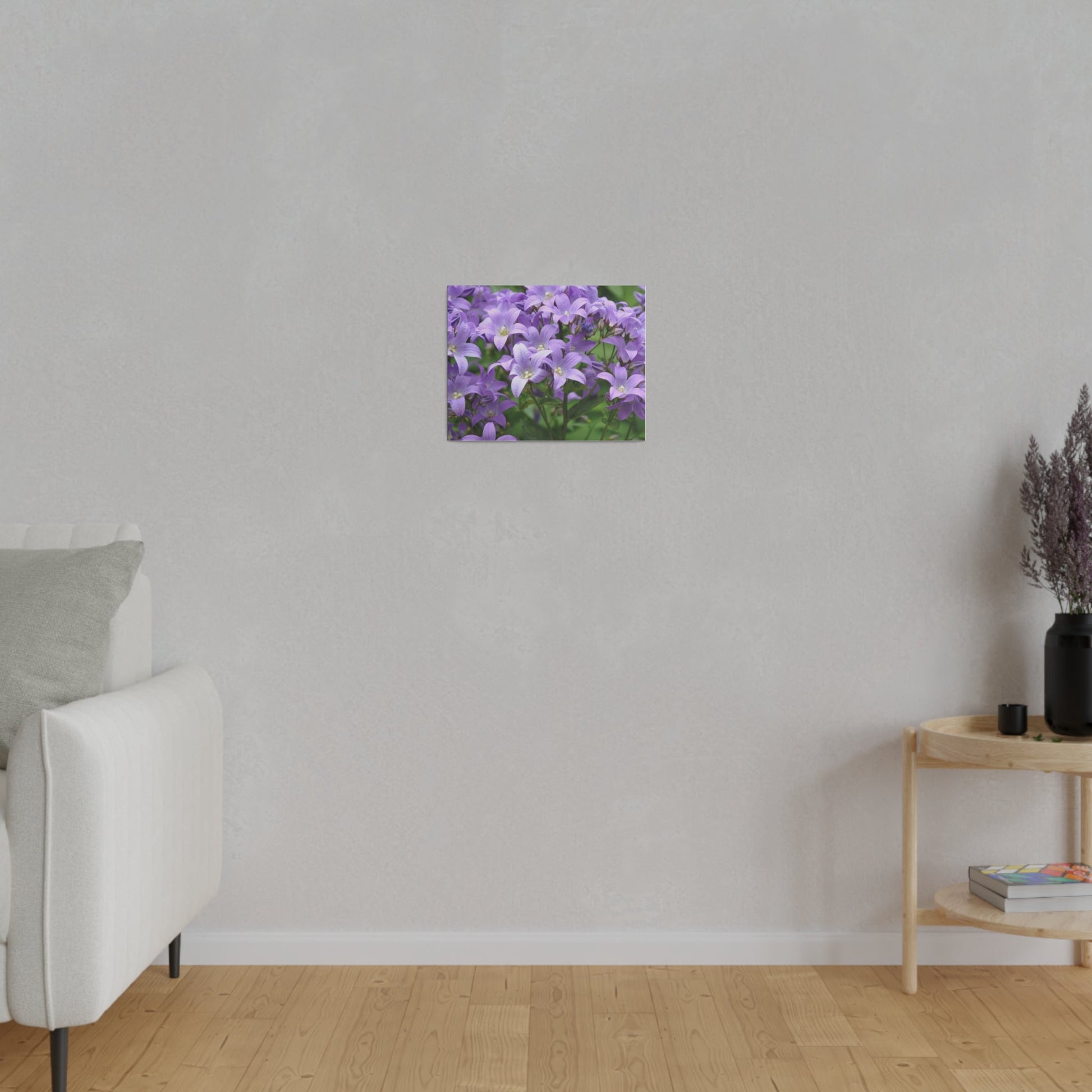 Campanula Lactiflora, Matte Canvas, Stretched, 0.75" - The Trio Synergize Group