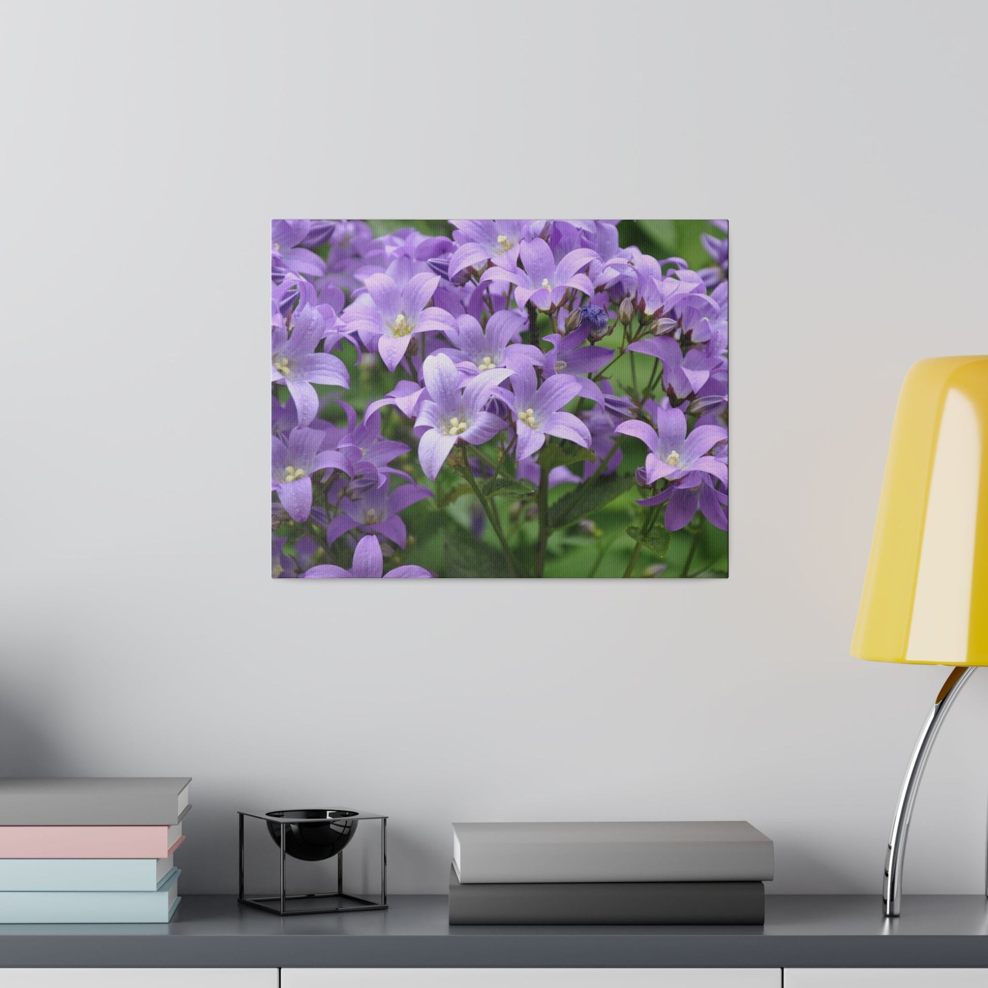 Campanula Lactiflora, Matte Canvas, Stretched, 0.75" - The Trio Synergize Group