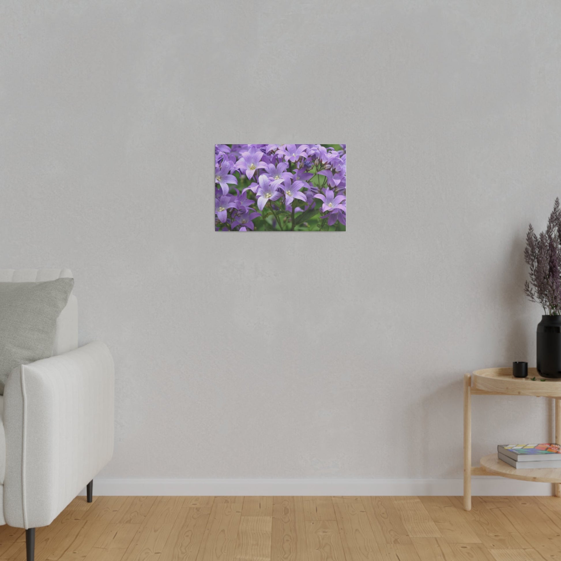 Campanula Lactiflora, Matte Canvas, Stretched, 0.75" - The Trio Synergize Group